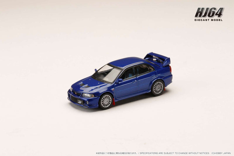 Hobby Japan 1:64 Mitsubishi Lancer GSR EVO VI 1999 with Mud Flap in Ijssel Blue