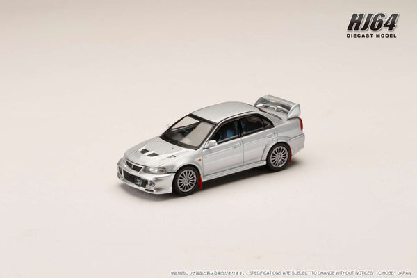 Hobby Japan 1:64 Mitsubishi Lancer GSR EVO VI 1999 with Mud Flap in Satellite Silver