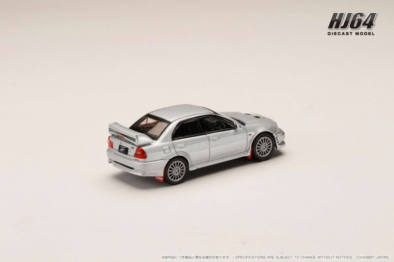 Hobby Japan 1:64 Mitsubishi Lancer GSR EVO VI 1999 with Mud Flap in Satellite Silver