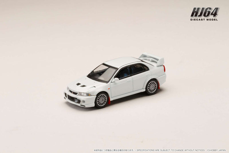 Hobby Japan 1:64 Mitsubishi Lancer GSR EVO VI 1999 with Mud Flap in Scortia White