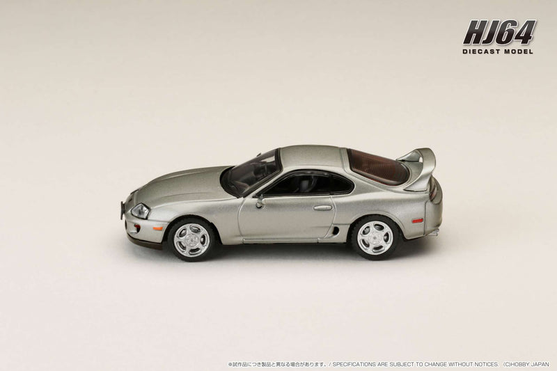 Hobby Japan 1:64 Toyota SUPRA RZ (JZA80) with Active Spoiler in Silver Metallic Graphite