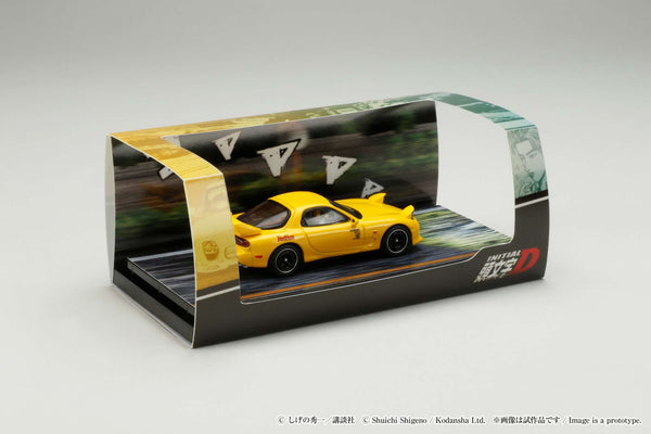 Hobby Japan 1:64 Mazda RX-7 (FD3S) Red Suns Initial D vs Takumi Fujiwara with Keisuke Takahashi Figure