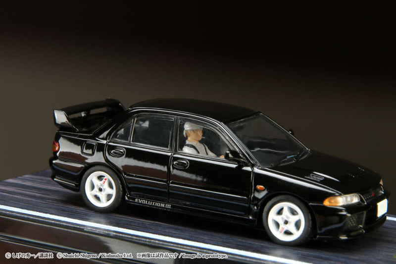 Hobby Japan 1:64 Mitsubishi Lancer RS Evolution Ⅲ / Initial D VS Ryosuke Takahashi with Kyoichi Sudo Figure