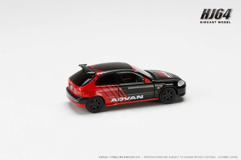 Hobby Japan 1:64 Honda Civic Type-R (EK9) Early Version in Yokohoma Advan Livery