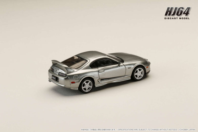 Hobby Japan 1:64 Toyota SUPRA RZ (JZA80) Custom Version with Active Spoiler in Silver Metallic Graphite