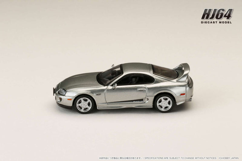 Hobby Japan 1:64 Toyota SUPRA RZ (JZA80) Custom Version with Active Spoiler in Silver Metallic Graphite