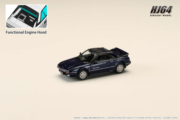 Hobby Japan 1:64 Toyota MR2 1600G-Limited Supercharged 1988 T-Top in Blue Mica