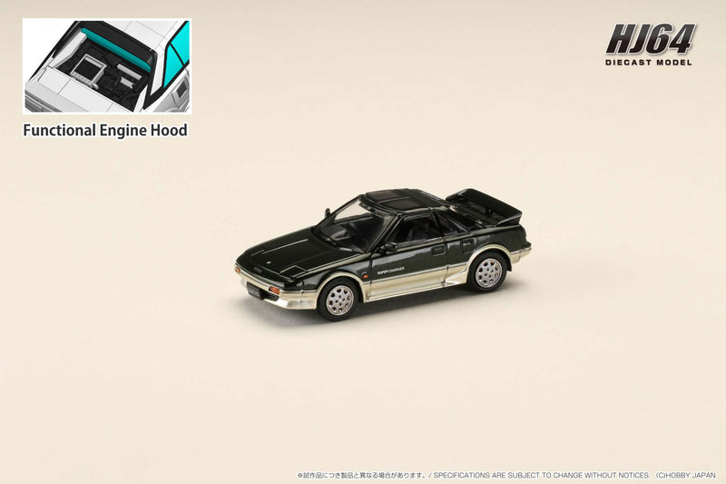 Hobby Japan 1:64 Toyota MR2 1600G-Limited Supercharged 1988 T-Top in New Sherwood