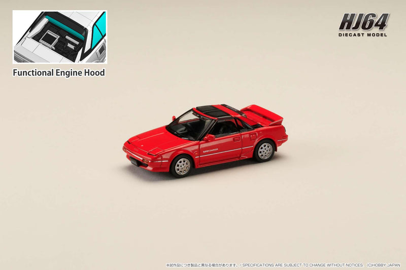 Hobby Japan 1:64 Toyota MR2 1600G-Limited Supercharged 1988 T-Top in Super Red II