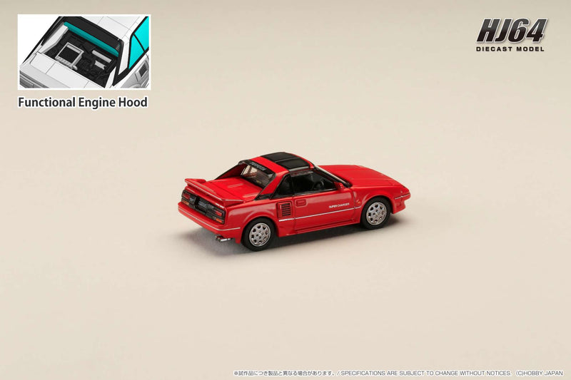 Hobby Japan 1:64 Toyota MR2 1600G-Limited Supercharged 1988 T-Top in Super Red II