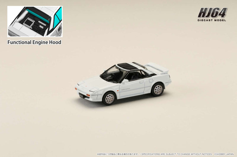 Hobby Japan 1:64 Toyota MR2 1600G-Limited Supercharged 1988 T-Top in Super White II