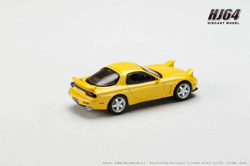 Hobby Japan 1:64 Mazda RX-7 (FD3S) Efini Type RS in Competition Yellow Mica