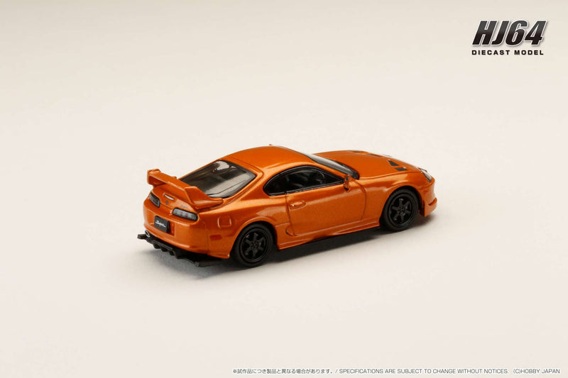 Hobby Japan 1:64 Toyota Supra (JZA80) JDM Custom Version in Orange Metallic