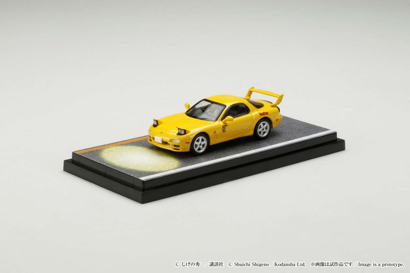 Hobby Japan 1:64 Mazda RX-7 (FD3S) Red Suns Initial D vs Takumi Fujiwara with Keisuke Takahashi Figure