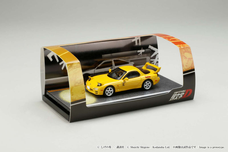 Hobby Japan 1:64 Mazda RX-7 (FD3S) Red Suns Initial D vs Takumi Fujiwara with Keisuke Takahashi Figure