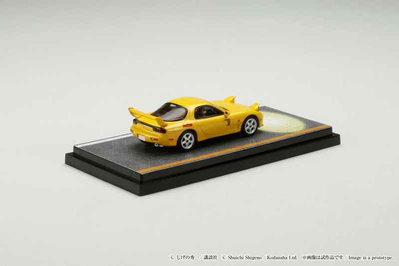 Hobby Japan 1:64 Mazda RX-7 (FD3S) Red Suns Initial D vs Takumi Fujiwara with Keisuke Takahashi Figure