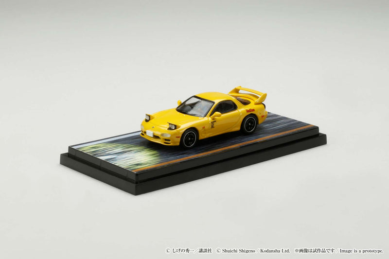 Hobby Japan 1:64 Mazda RX-7 (FD3S) Red Suns Initial D vs Takeshi Nakazato with Keisuke Takahashi Figure