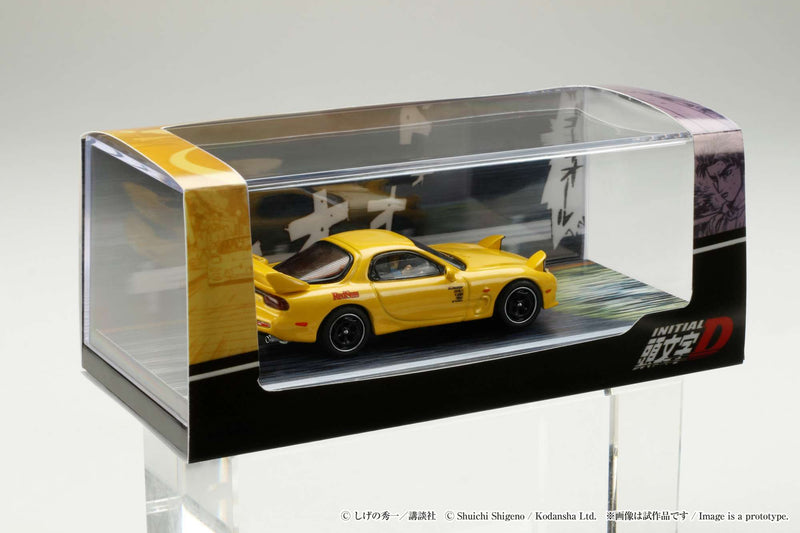 Hobby Japan 1:64 Mazda RX-7 (FD3S) Red Suns Initial D vs Takeshi Nakazato with Keisuke Takahashi Figure