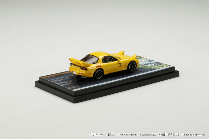 Hobby Japan 1:64 Mazda RX-7 (FD3S) Red Suns Initial D vs Takeshi Nakazato with Keisuke Takahashi Figure