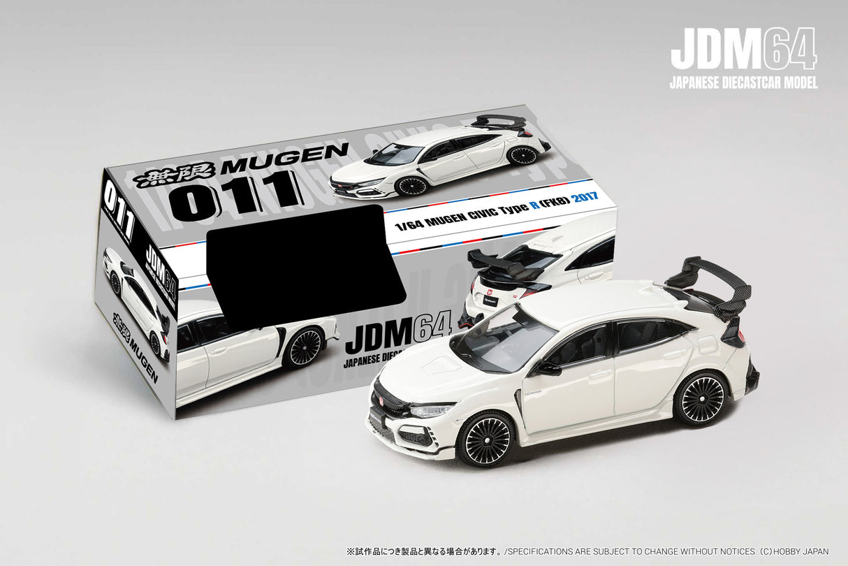 *PREORDER* Hobby Japan 1:64 Honda Civic Type-R (FK8) MUGEN in Championship White