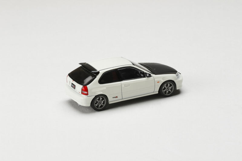 Hobby Japan 1:64 Honda Civic Type-R (EK9) in Championship White with Carbon Bonnet