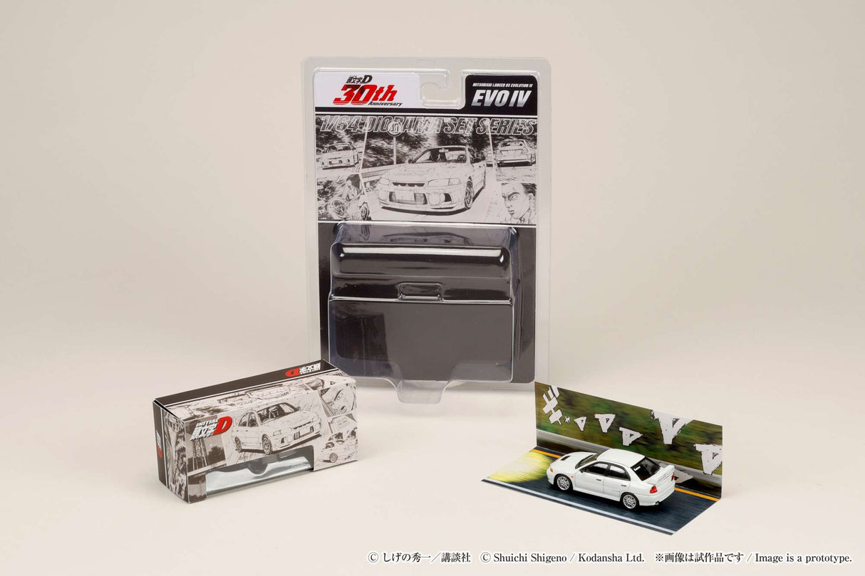 Hobby Japan 1:64 Mitsubishi Lancer RS Evolution III / INITIAL D Seiji Iwaki VS Takumi Fujiwara