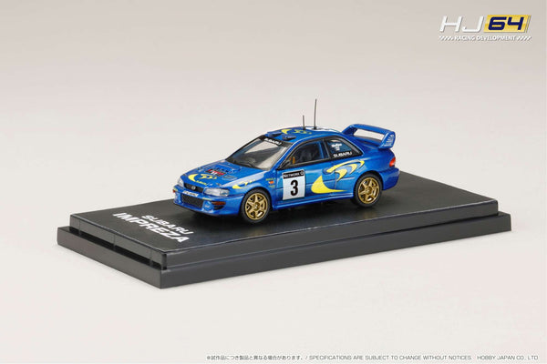 Hobby Japan 1:64 Subaru Impreza WRC 1997 #3 Rac Rally Winner