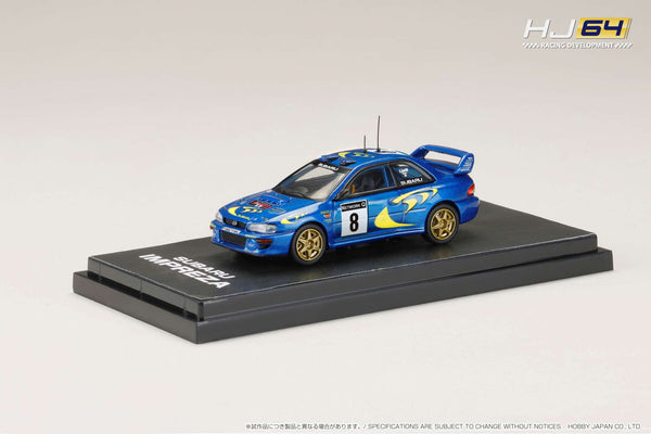 Hobby Japan 1:64 Subaru Impreza WRC 1997 #8 Rac Rally Winner