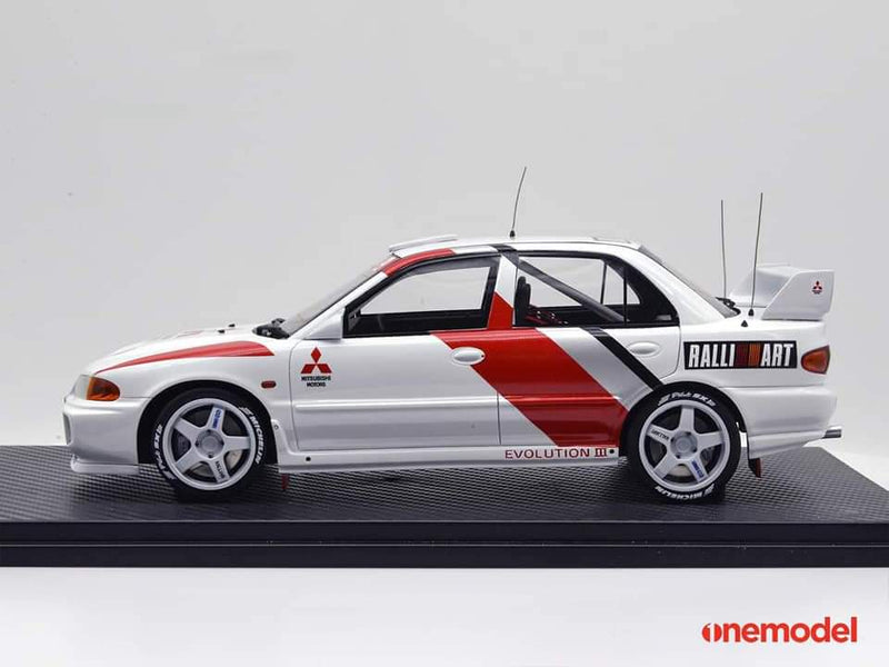 One Model 1:18 Mitsubishi Lancer EVO III WRC Racing Version 2