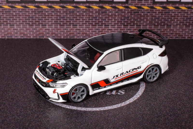 *PREORDER MotorHelix 1:64 Honda Civic Type-R (FL5) J's Racing in White