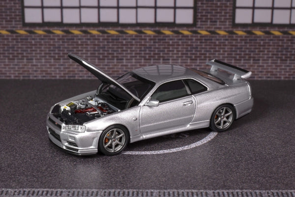 *PREORDER* MotorHelix 1/64 Nissan Skyline GT-R (BNR34) in Silver