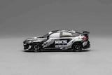 MotorHelix 1:64 Honda Civic Type-R (FL5) HKS Livery in Matte Black