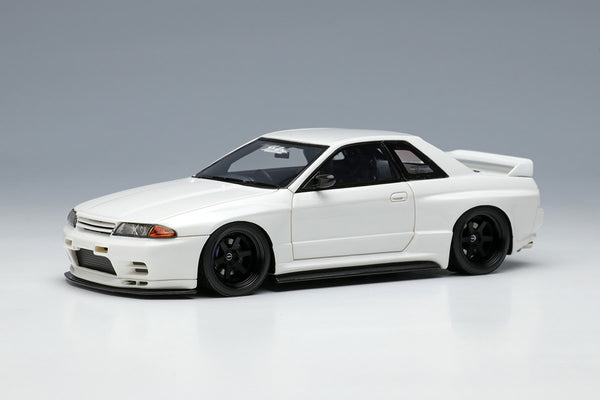 *PREORDER* Make Up Co., Ltd / Eidolon 1:43 Nissan Skyline GT-R (BNR32) Garage Active Skyline GT-R Widebody (RC-VI Wheel) in Pearl White