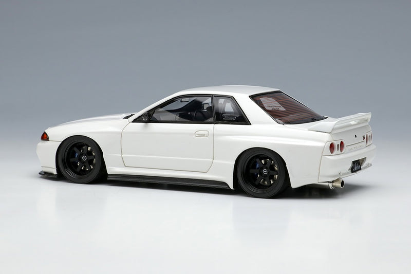 *PREORDER* Make Up Co., Ltd / Eidolon 1:43 Nissan Skyline GT-R (BNR32) Garage Active Skyline GT-R Widebody (RC-VI Wheel) in Pearl White