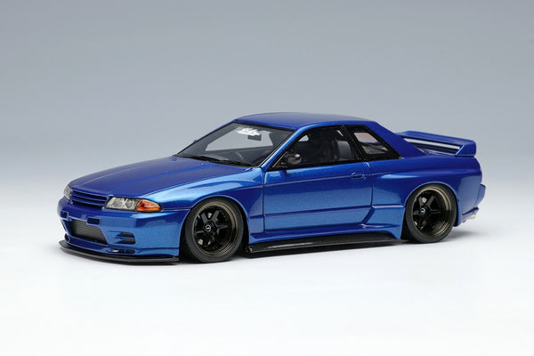 *PREORDER* Make Up Co., Ltd / Eidolon 1:43 Nissan Skyline GT-R (BNR32) Garage Active Skyline GT-R Widebody (RC-VI Wheel) in Bayside Blue