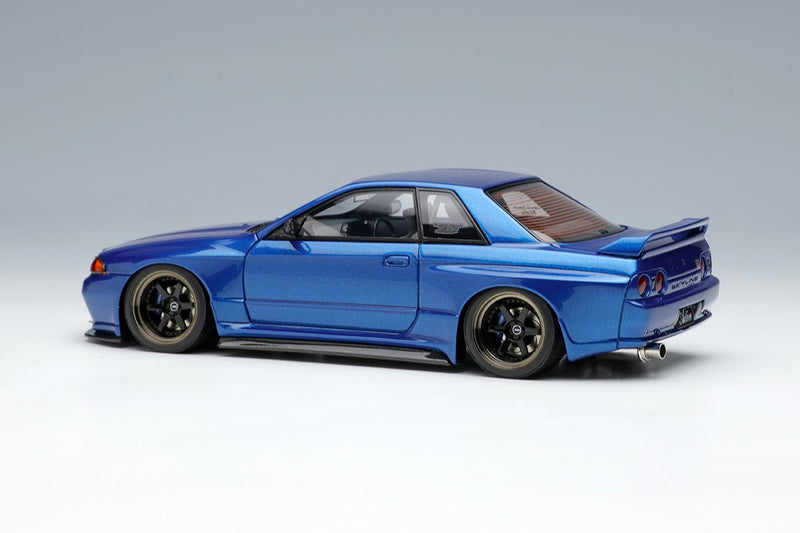 *PREORDER* Make Up Co., Ltd / Eidolon 1:43 Nissan Skyline GT-R (BNR32) Garage Active Skyline GT-R Widebody (RC-VI Wheel) in Bayside Blue