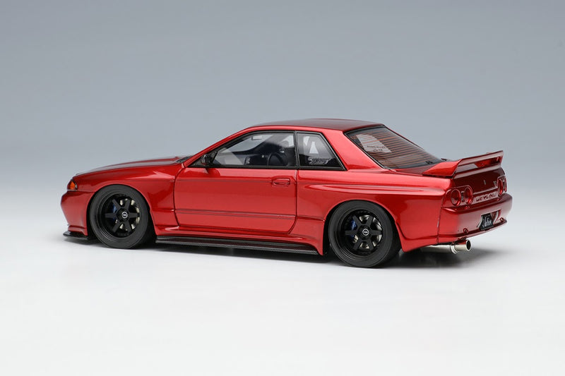 *PREORDER* Make Up Co., Ltd / Eidolon 1:43 Nissan Skyline GT-R (BNR32) Garage Active Skyline GT-R Widebody (RC-VI Wheel) in Candy Red