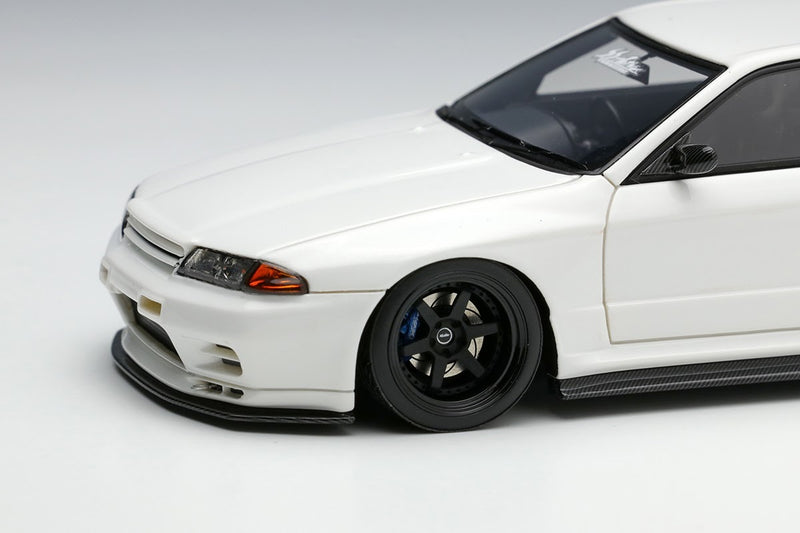 *PREORDER* Make Up Co., Ltd / Eidolon 1:43 Nissan Skyline GT-R (BNR32) Garage Active Skyline GT-R Widebody (RC-VI Wheel) in Pearl White