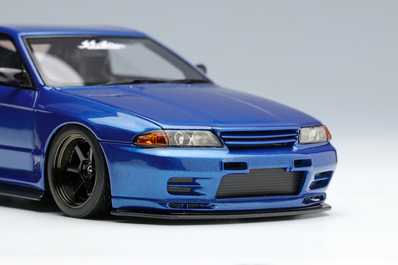 *PREORDER* Make Up Co., Ltd / Eidolon 1:43 Nissan Skyline GT-R (BNR32) Garage Active Skyline GT-R Widebody (RC-VI Wheel) in Bayside Blue