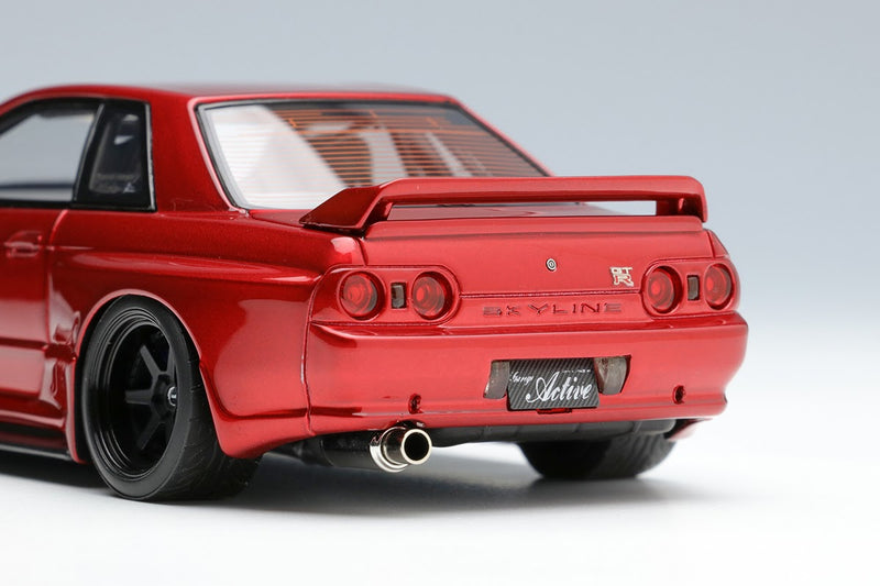 *PREORDER* Make Up Co., Ltd / Eidolon 1:43 Nissan Skyline GT-R (BNR32) Garage Active Skyline GT-R Widebody (RC-VI Wheel) in Candy Red