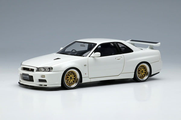 *PREORDER* Make Up Co., Ltd / Eidolon 1:43 Nissan Skyline GT-R (BNR34) V-spec II 2000 (BBS LM Wheel) in White