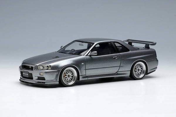 *PREORDER* Make Up Co., Ltd / Eidolon 1:43 Nissan Skyline GT-R (BNR34) V-spec II 2000 (BBS LM Wheel) in Athlete Silver