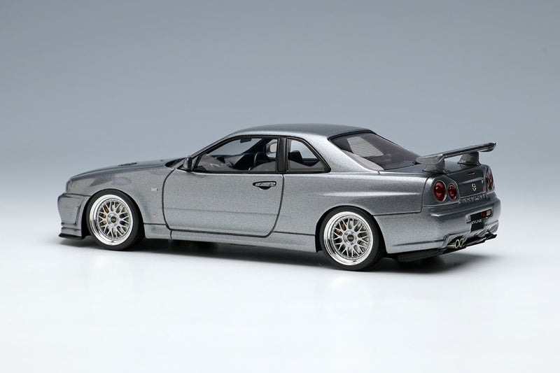 *PREORDER* Make Up Co., Ltd / Eidolon 1:43 Nissan Skyline GT-R (BNR34) V-spec II 2000 (BBS LM Wheel) in Athlete Silver