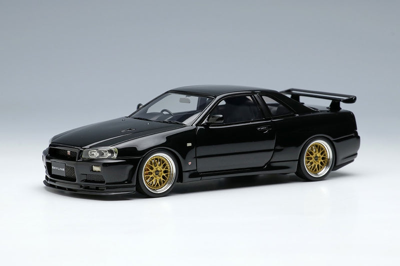 *PREORDER* Make Up Co., Ltd / Eidolon 1:43 Nissan Skyline GT-R (BNR34) V-spec II 2000 (BBS LM Wheel) in Black Pearl