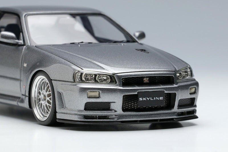 *PREORDER* Make Up Co., Ltd / Eidolon 1:43 Nissan Skyline GT-R (BNR34) V-spec II 2000 (BBS LM Wheel) in Athlete Silver