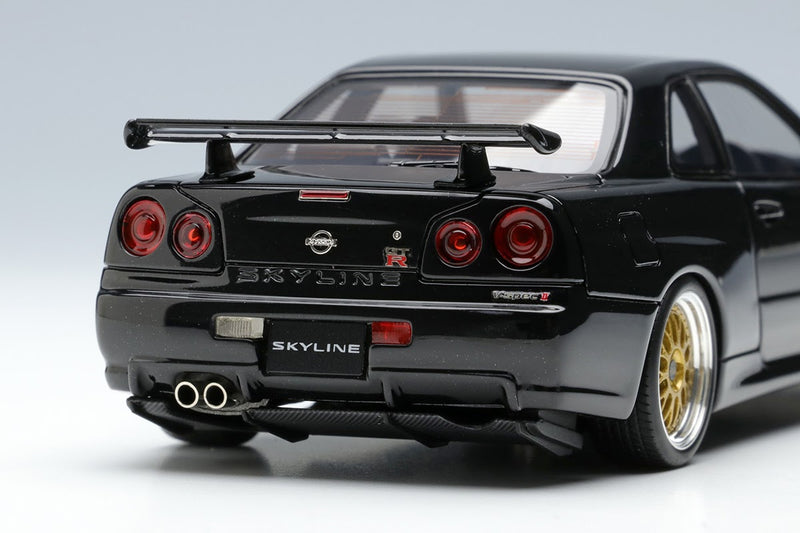 *PREORDER* Make Up Co., Ltd / Eidolon 1:43 Nissan Skyline GT-R (BNR34) V-spec II 2000 (BBS LM Wheel) in Black Pearl