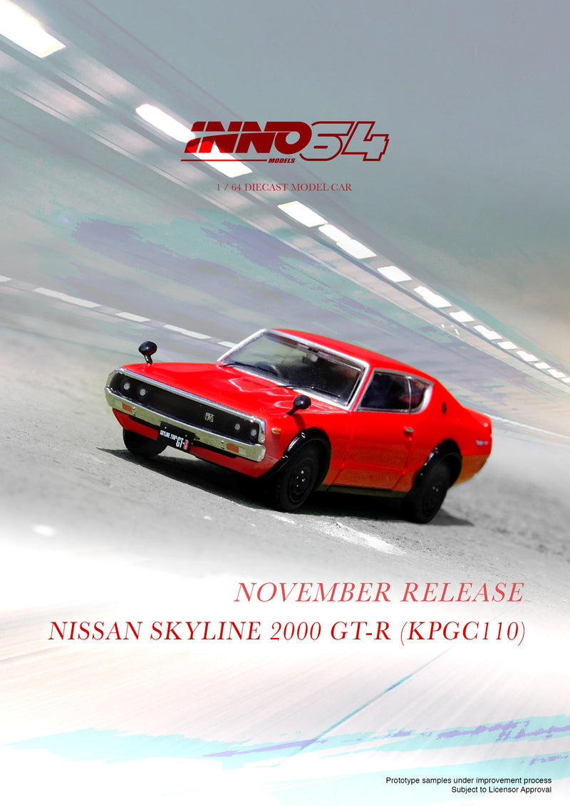 INNO64 1:64 Nissan Skyline 2000GT-R (KPGC110) in Red