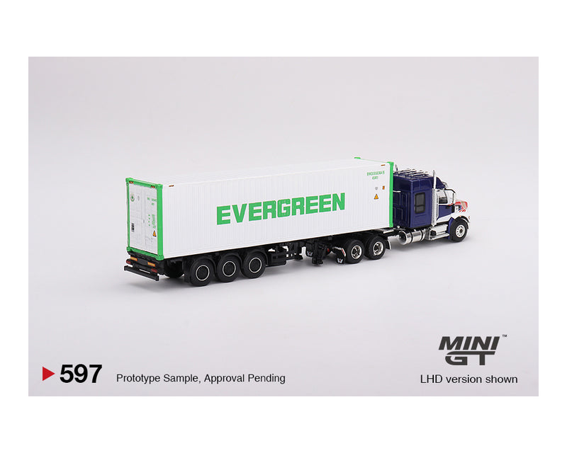 MINIGT 1:64 Western Star 49X with 40′ Reefer Container EVERGREEN Edition