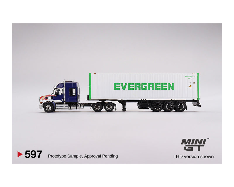 MINIGT 1:64 Western Star 49X with 40′ Reefer Container EVERGREEN Edition