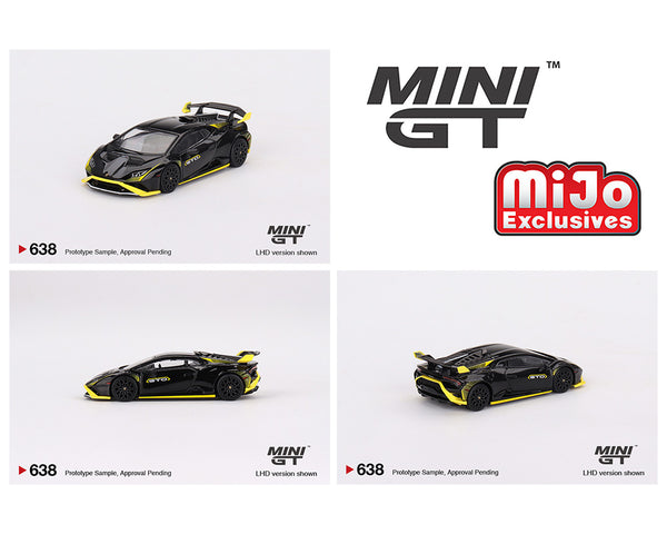 MINI GT 1/64 Lamborghini Huracán STO in Nero Noctis